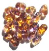 10 18x12x9mm Purple & Topaz Potato Nugget Beads